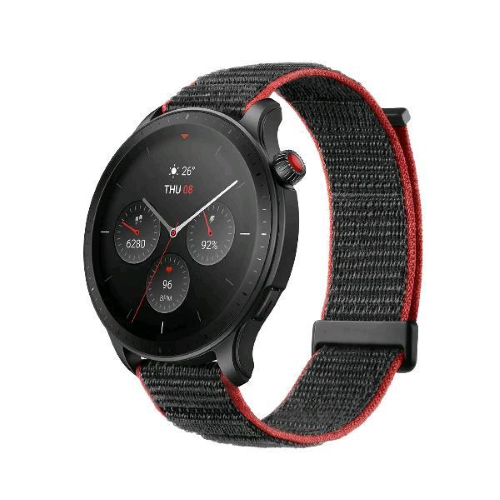 AMAZFIT GTR 4 SMARTWATCH OROLOGIO INTELLIGENTE AMOLED DA 1.43" DUAL BAND GPS 150 MODALITA SPORTIVE RIPRODUZIONE DI MUSICA TELEFONATE BLUETOOTH CARDIOFREQUENZIMETRO ALEXA INTEGRATO SPO2 NYLON RACE GREY